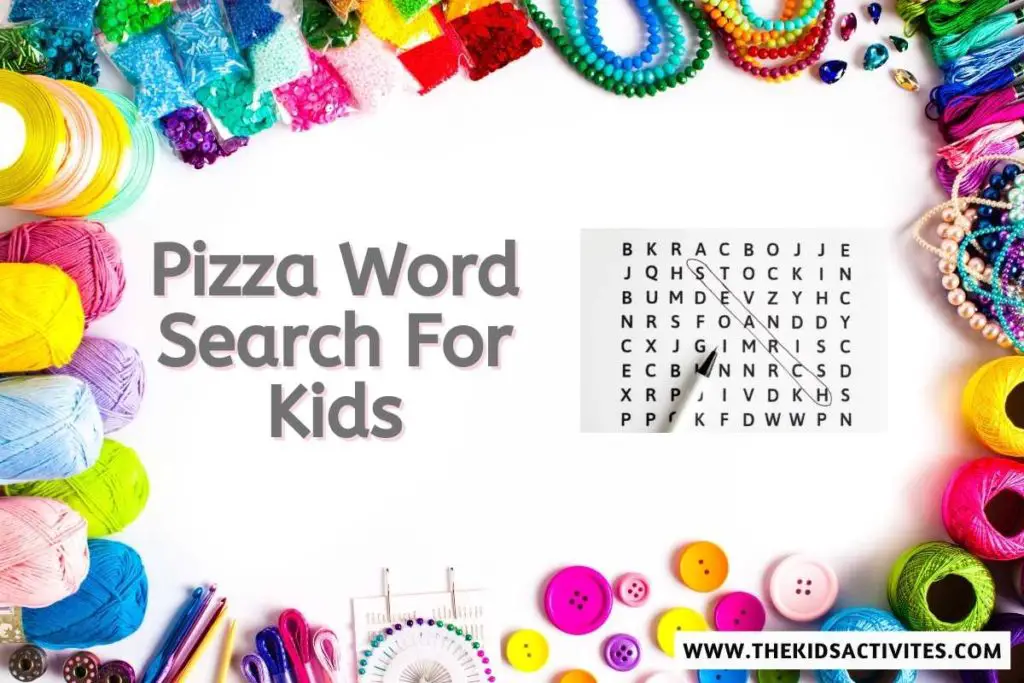 Pizza Word Search For Kids