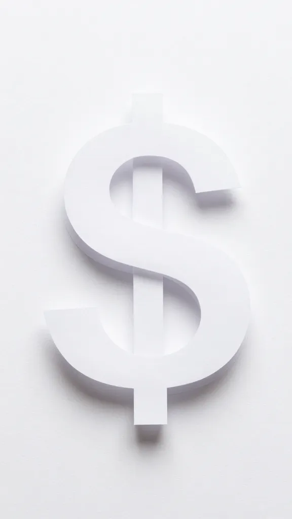 Closeup of a single 3D paper sculpture layered shadowed against white