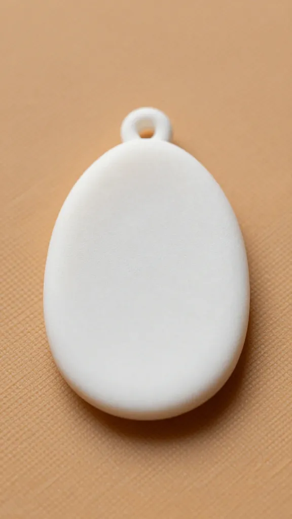 closeup of polymer clay pendant before bake, on silicone mat