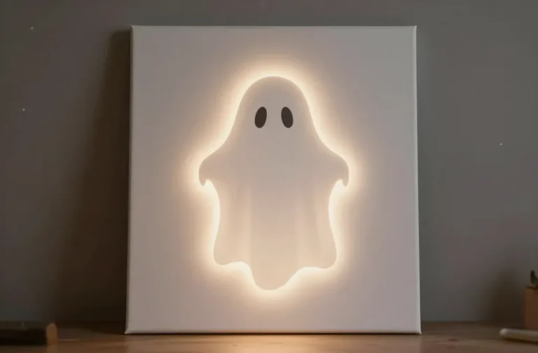 13 Spooky Halloween Craft Ideas Painting Ghost Canvas That Endures