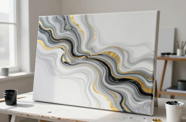 14 Pour Painting Craft Ideas Painting for Canvas: Quick Inspo