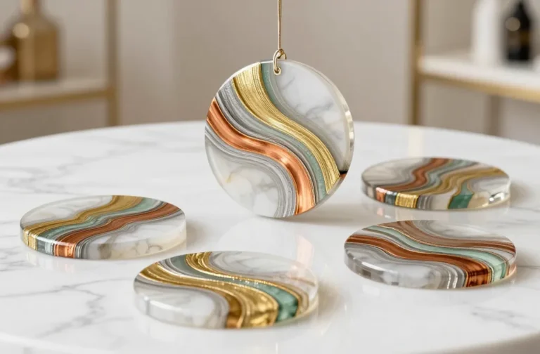 8 Luxury Metallic Craft Ideas Painting Resin: Glam Diys