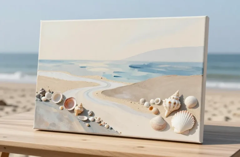 8 seashell crafts canvas art tutorial