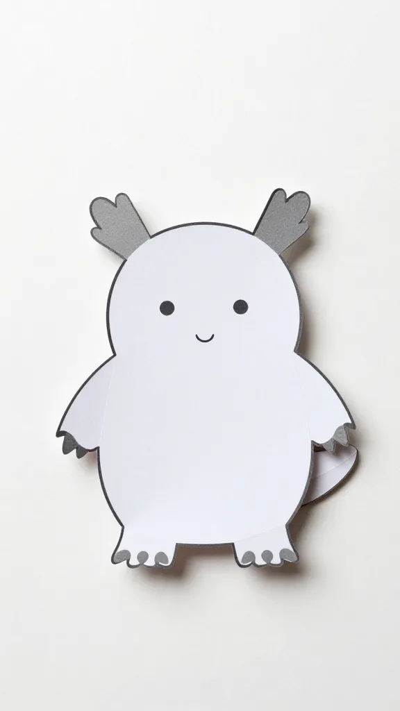 single image of a neatly glued pop-up creature emerging from card