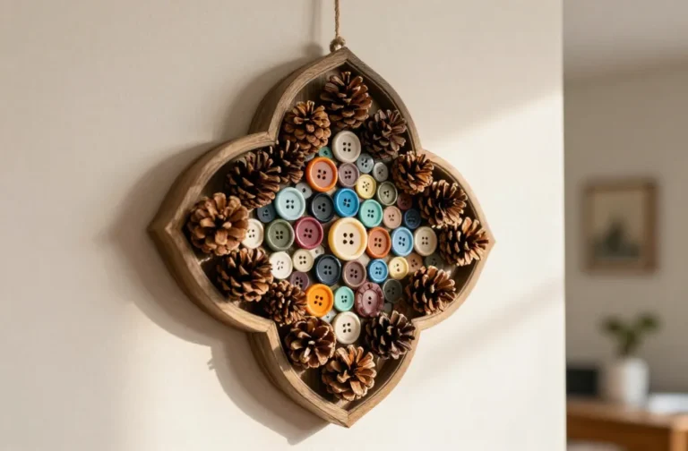 5 Gorgeous Button & Pine Cone Craft Ideas
